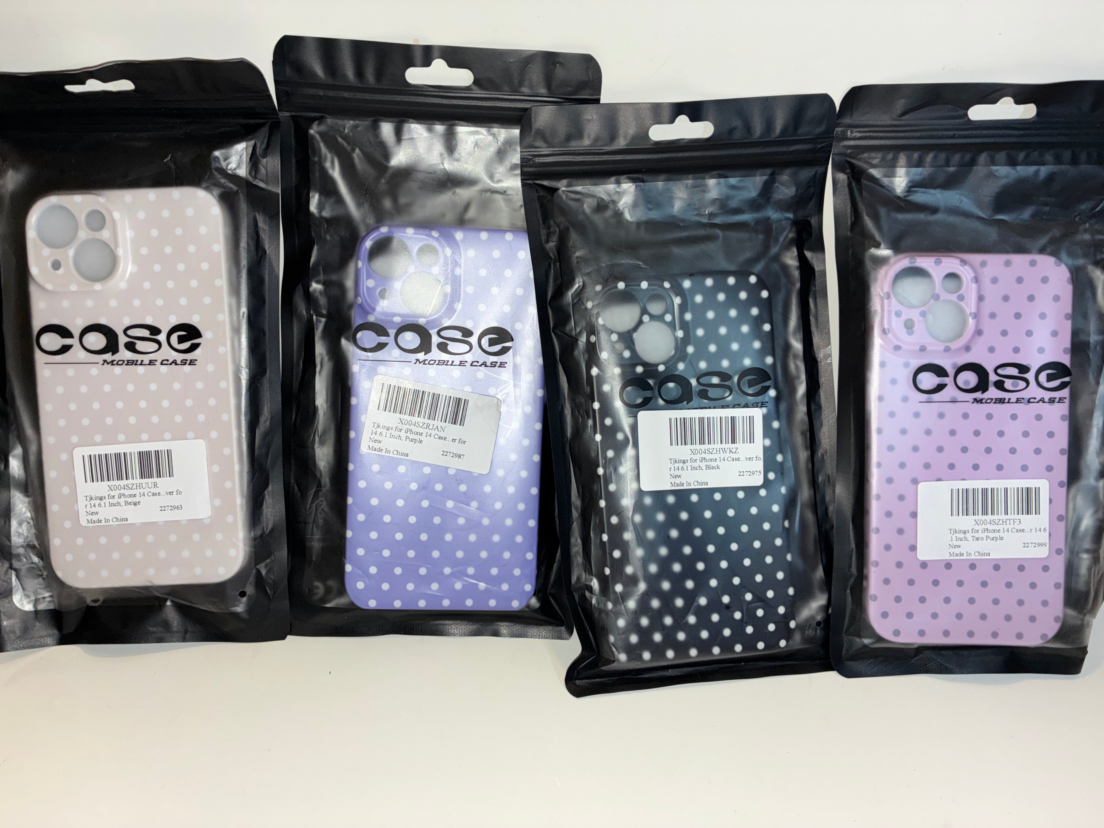 Aesthetic Polka Dot iPhone 14 Case – Cute Soft Protective Phone Cover (4 Colors)