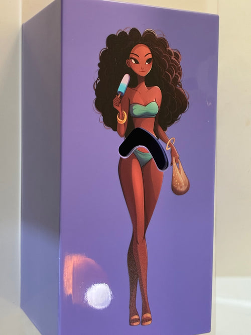 Creative Girl Tissue Box Holder – Decorative Bathroom/Room Organizer